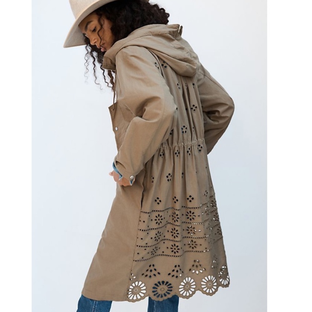 🌟hp🌟 Anthropologie Harriet Embroidered Utility Coat 2X.